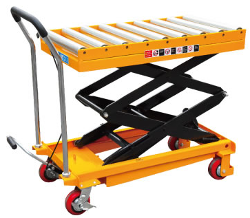 手动滚轴升降平台搬运车